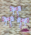 (DISCONTINUED) BEADABLE JUMBO SILICONE BOW HEARTS AND BOWS (1ct)