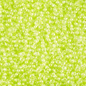Miyuki 11/0 Luminous Limeade Lined Crystal Seed Beads - 5 or 10 gm