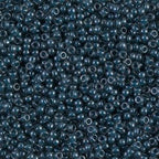 Miyuki 11-390  11/0 Transparent Steel Blue Luster Seed Beads - 5 or 10 gm