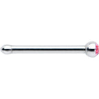 20G Stainless Steel Pink Gem Micro Nose Bone