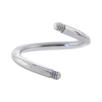 14G Threaded 316l Stainless Steel Spiral Twist Shaft 7/16