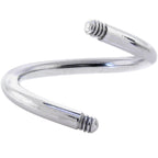 14G Threaded 316l Stainless Steel Spiral Twist Shaft 7/16