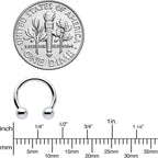 16G 5/16 Stainless Steel Horseshoe Circular Barbell