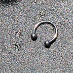 16G STEEL HORSE SHOE Circular Barbell 3/8 3mm