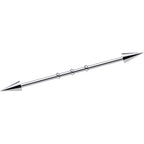 Surgical Steel Spiked Industrial Barbell Earring