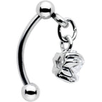 Top Down Clear Gem Dangle Star Eyebrow Ring