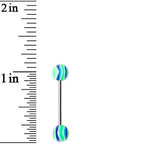 Baby Blue Lime HYPNOTIC Barbell Tongue Ring