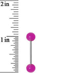 Bold Purple Barbell Tongue Ring