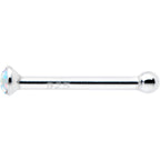 Sterling Silver 1.2mm Aurora Nose Bone Created with Crystals