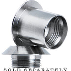 0G Stainless Steel Screw Fit Tunnel Plug Set