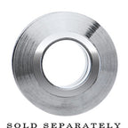 0G Stainless Steel Screw Fit Tunnel Plug Set