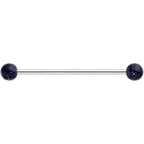 Black Glitter Industrial Barbell 31mm