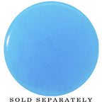 9/16 Blue Neon Glitter Saddle Plug