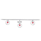 Pink Gem Circular Drop Bow Belly Chain