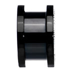 9/16 Black Anodized Titanium Clear Gem Screw Fit Tunnel Set