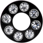 4G Black Anodized Clear Gem Go Glam Screw Fit Tunnel Plug Set