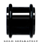 13mm Black Acrylic Straight Plug Pair