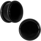 18mm Black Acrylic Straight Plug Pair
