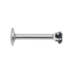 16G Black 3mm Square Gem Internally Threaded Labret Monroe Tragus