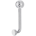 14G 5mm Clear Gem Vertical Hood Piercing -1/2 2.5mm Rise