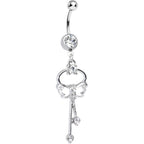 Butterfly Wishes Crystalline CZ Belly Ring