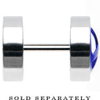 Anodized Titanium Blue Peace Sign Cheater Plug