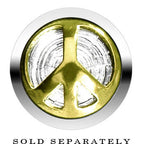 Anodized Titanium Gold Peace Sign Cheater Plug