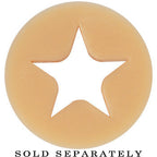 9/16 Flesh Star Silicone Flexible Tunnel