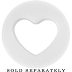 00G White Heart Silicone Flexible Tunnel