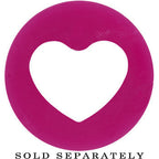 1/2 Purple Heart Silicone Flexible Tunnel