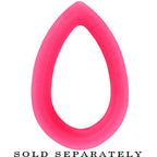 18mm Pink Teardrop Silicone Flexible Tunnel