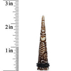 1/2 Brown White Resin Native Skull Taper
