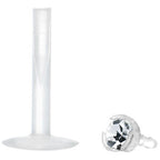 Bio-Flex 2mm Clear Gem Push-In Labret Monroe Tragus