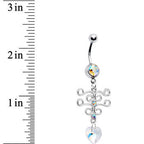 Tranquil Scroll Heart Belly Ring
