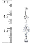 Crystalline Gem Glam Flower Belly Ring