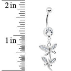 Crystalline Gem Flowering Butterfly Belly Ring