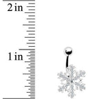 Crystalline Gem Snowflake Belly Ring