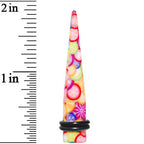 0G Groovy Retro Flower Acrylic Taper