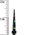 6G Peacock Feathers Acrylic Taper