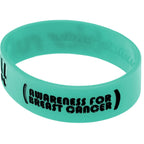 Teal Black Boobies Rule Awareness for Breast Cancer Bracelet