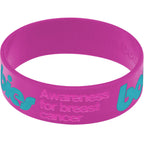 Purple Aqua Boobies Awareness for Breast Cancer Bracelet
