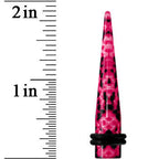0G Pink Snake Skin Acrylic Taper