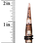 0G Blushing Snake Skin Acrylic Taper