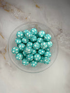 P54 POLKA DOT TURQUOISE 15MM PRINT (10ct)