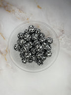 P3 BLACK/WHITE LEOPARD 15MM PRINT (10ct)