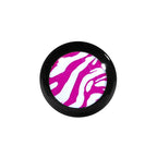 2G Acrylic Pink White Zebra Saddle Plug