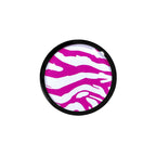 9/16 Acrylic Pink White Zebra Saddle Plug