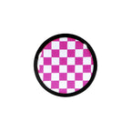 5/8 Black Acrylic Pink and White Checkerboard Saddle Plug