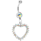 Passionate Aurora Hollow Heart Belly Ring