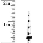 6G Clear Acrylic Glitter Black Skull Confetti Taper
